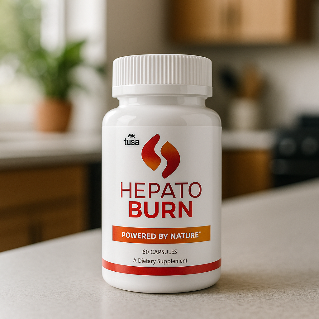 Hepatoburn bottle on kitchen table